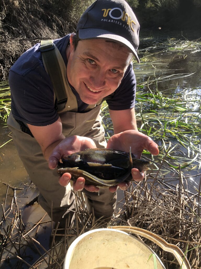 Jarod Lyon, ARI, with blackfish from Mt Zero Channel