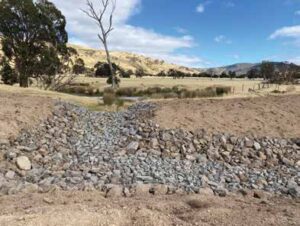 Rock chute constructed in Upper Wimmera catchment