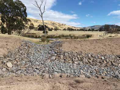 Rock chute constructed in Upper Wimmera catchment